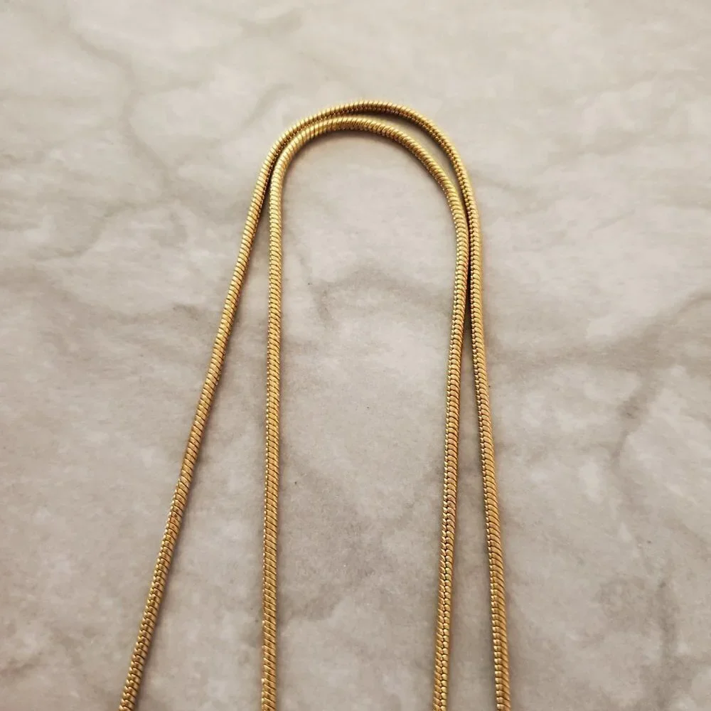 ✨ J.Crew snake Chain Rhinesontes Crystals Hoops Pendant Statement Necklace ✨